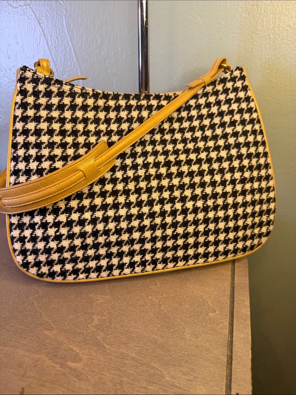 Coach Y2K Vintage “Girlie" Boucle Houndstooth Small Hobo Bag
